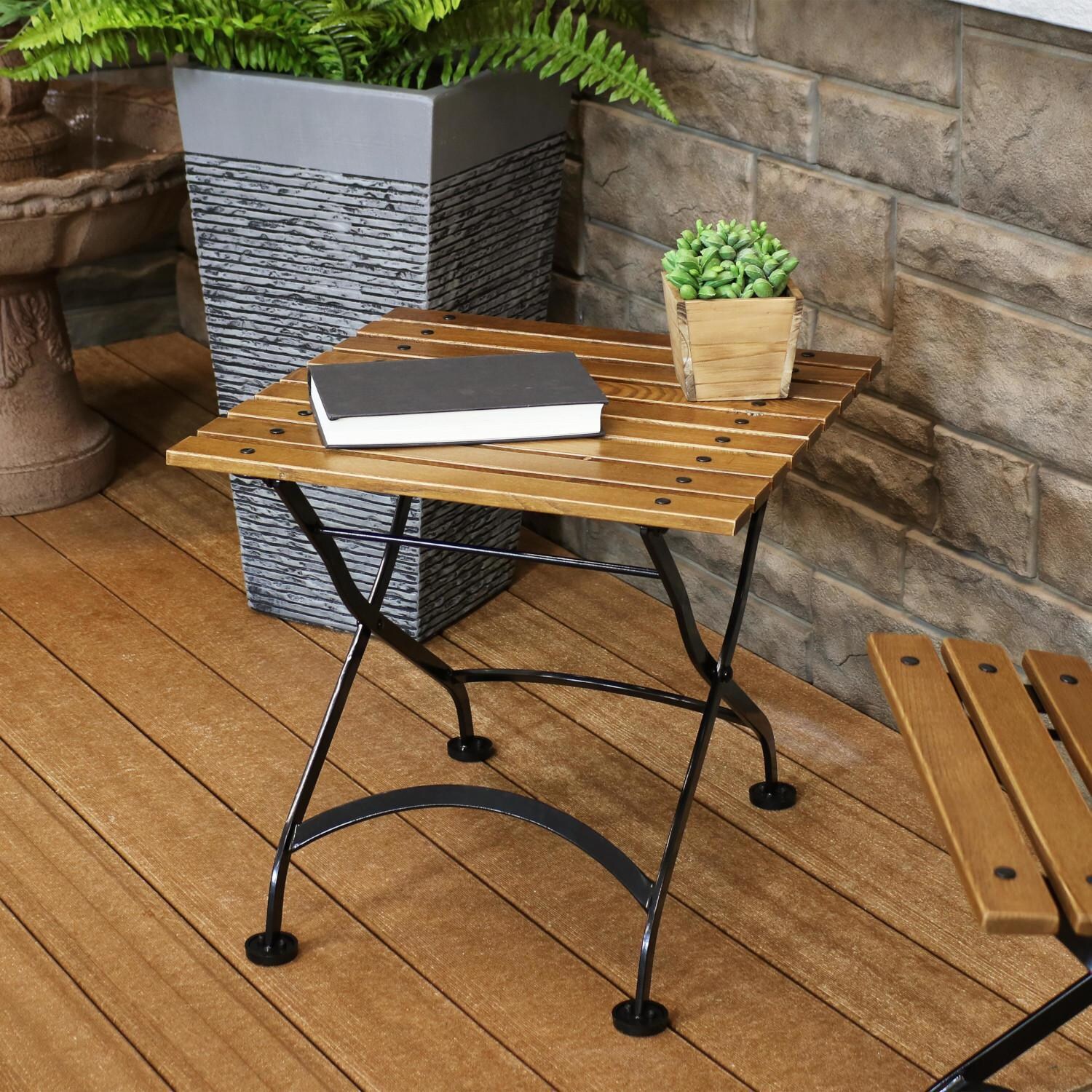 20 Inch Square Steel End Table in Natural by Ultimate Patio