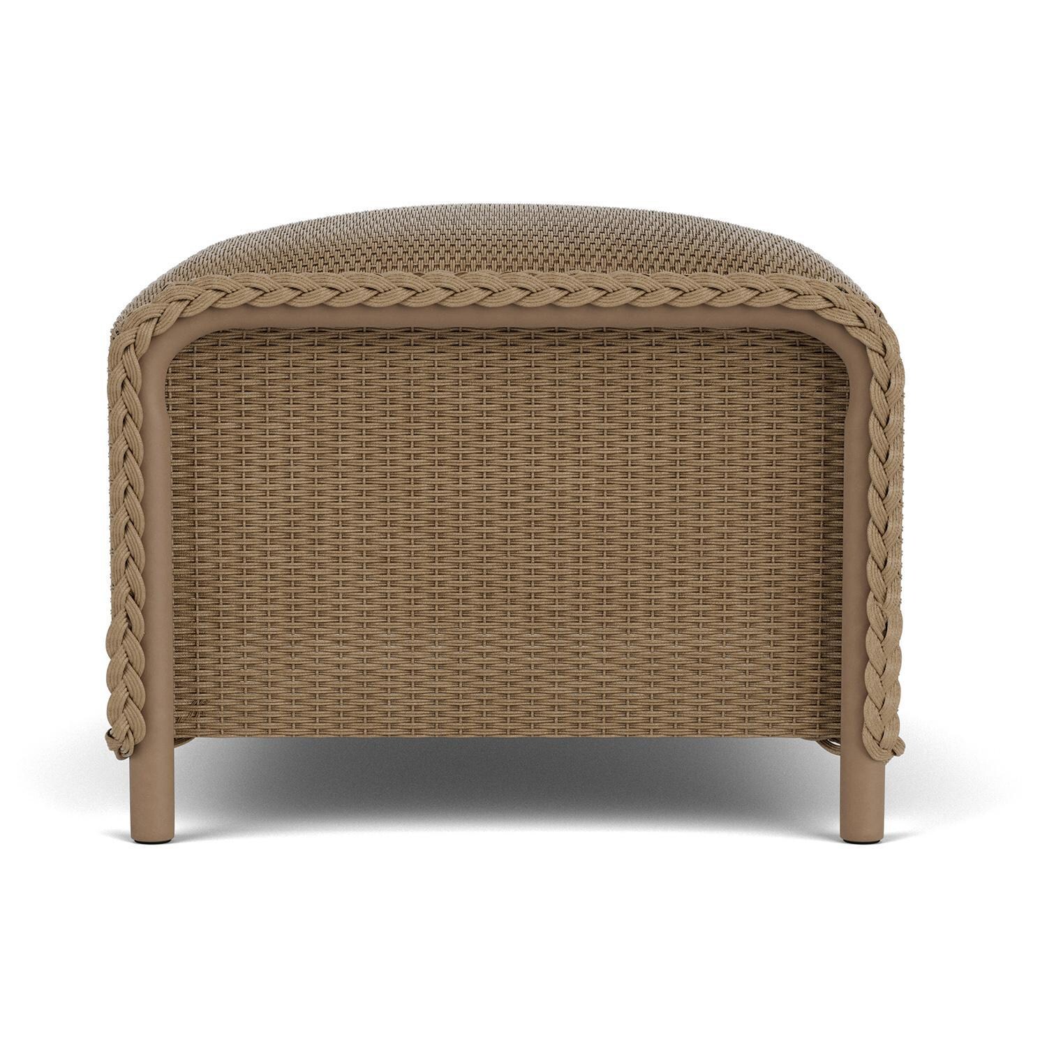 Lloyd Flanders Reflections 4-Piece Seating Set W/ Ottoman & End Table in Fawn Finish - Ottoman Side thumbnail