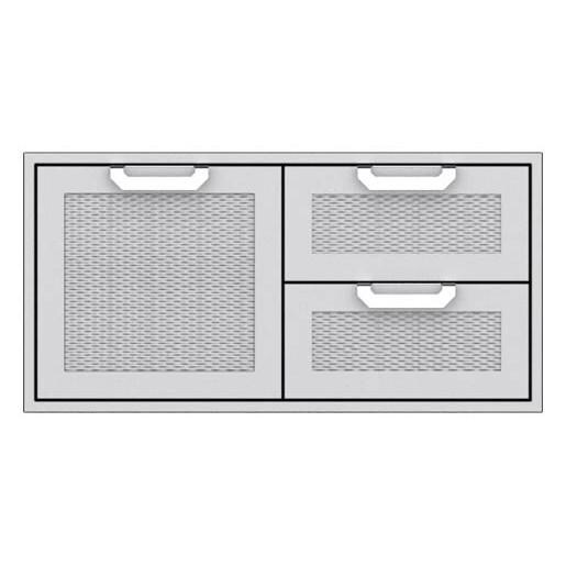 Hestan 42-Inch Double Drawer And Single Storage Door Combo - Steeletto - AGSDR42-SS