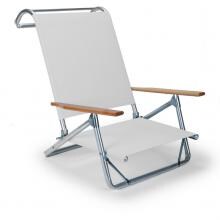 Original Mini-Sun Folding Aluminum Beach Chair By Telescope Casual - White