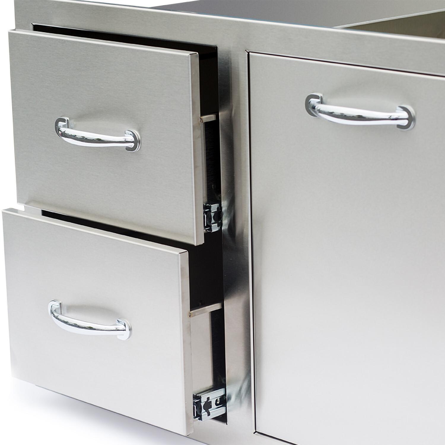 Summerset Double Drawer & Propane Tank Storage Combo - SSDC2-33LP - Door & Drawer Detail thumbnail