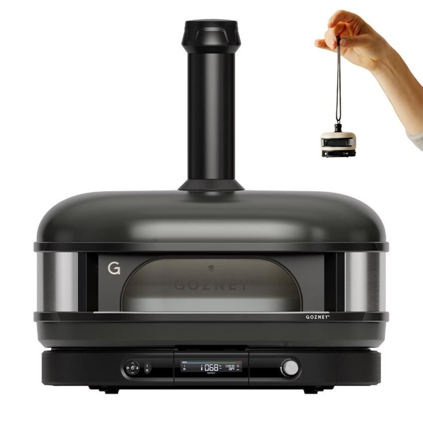 Gozney GMPOBUS1825 Dome XL Gen 2 Propane Pizza Oven - Off Black - Shown w/ Holiday Ornament - White Background thumbnail