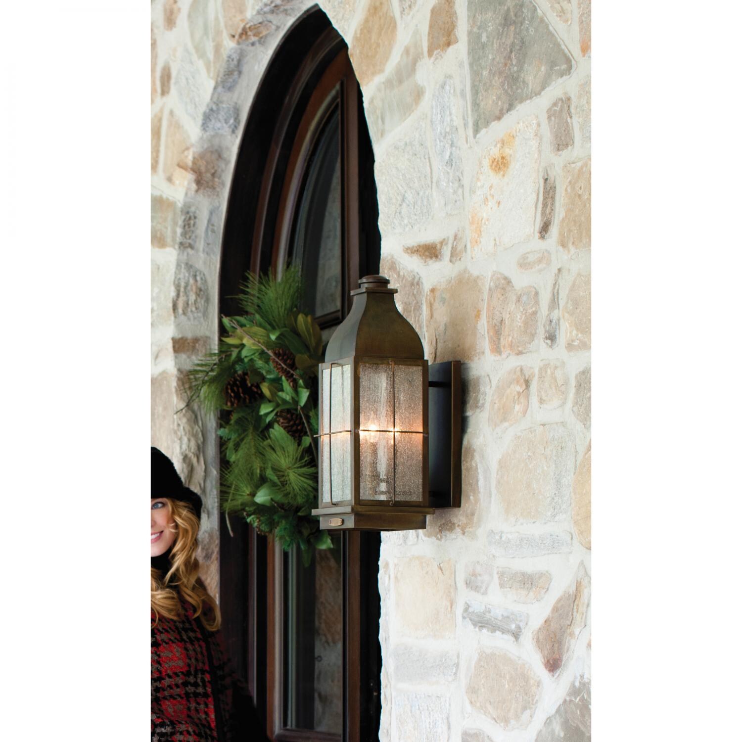 Hinkley Lighting Bingham 2045SN 60W Three Light Outdoor Wall Lantern - Sienna - Lifestyle thumbnail