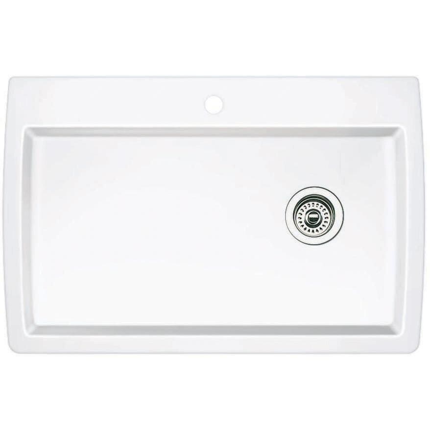 Blanco Diamond Super 32 X 22 Silgranit II Single Bowl Dual Mount Sink - White - 440195 thumbnail
