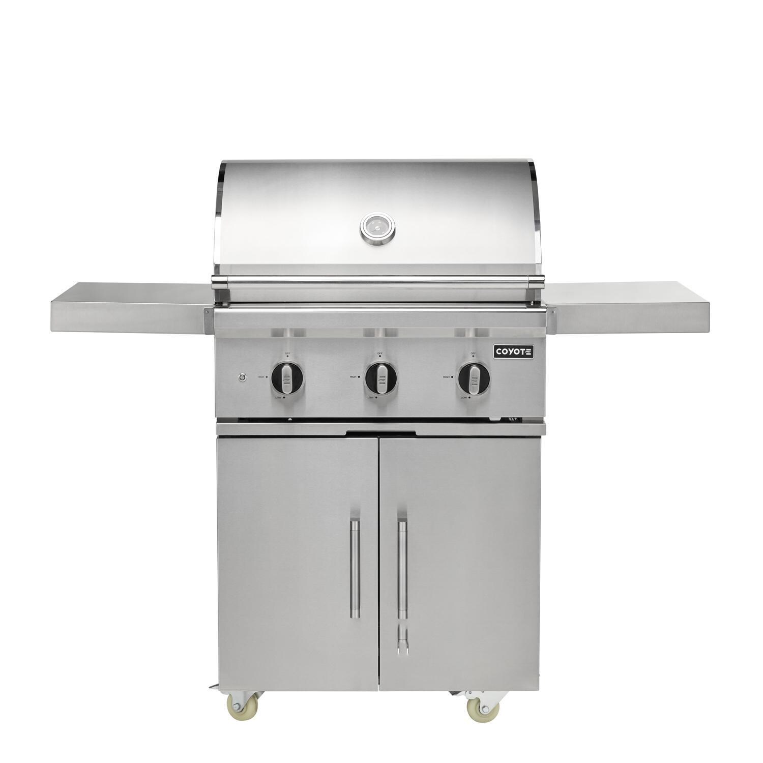 Coyote SL-Series 30-in 2-Burner Propane Grill w/ Sear Burner, Rotisserie, & Safety Valve