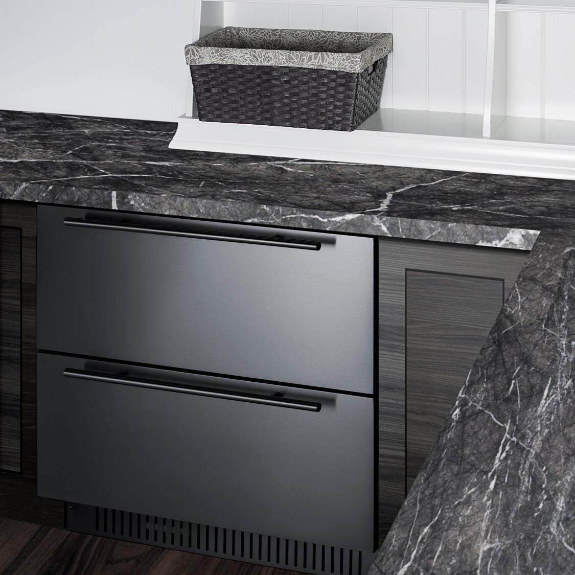 Summit SPR3032D 30-Inch 5.42 Cu. Ft. 2-Drawer All-Refrigerator - No Panel - Installed thumbnail