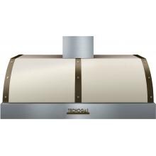 Tecnogas Superiore 48-Inch DECO Cream / Brass Under Cabinet Vent Hood - 600 CFM - HD481BT-CB image
