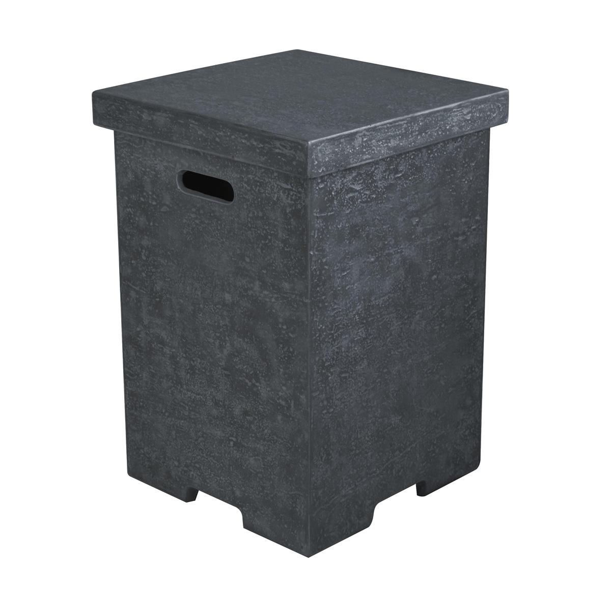 Elementi ONB01-105DG Dark Gray Square Tank Cover W/ Removable Lid - Angled thumbnail