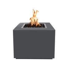 Top Fires by The Outdoor Plus Forma 30-Inch Natural Gas Fire Pit - Gray Powder Coat Steel - Match Light