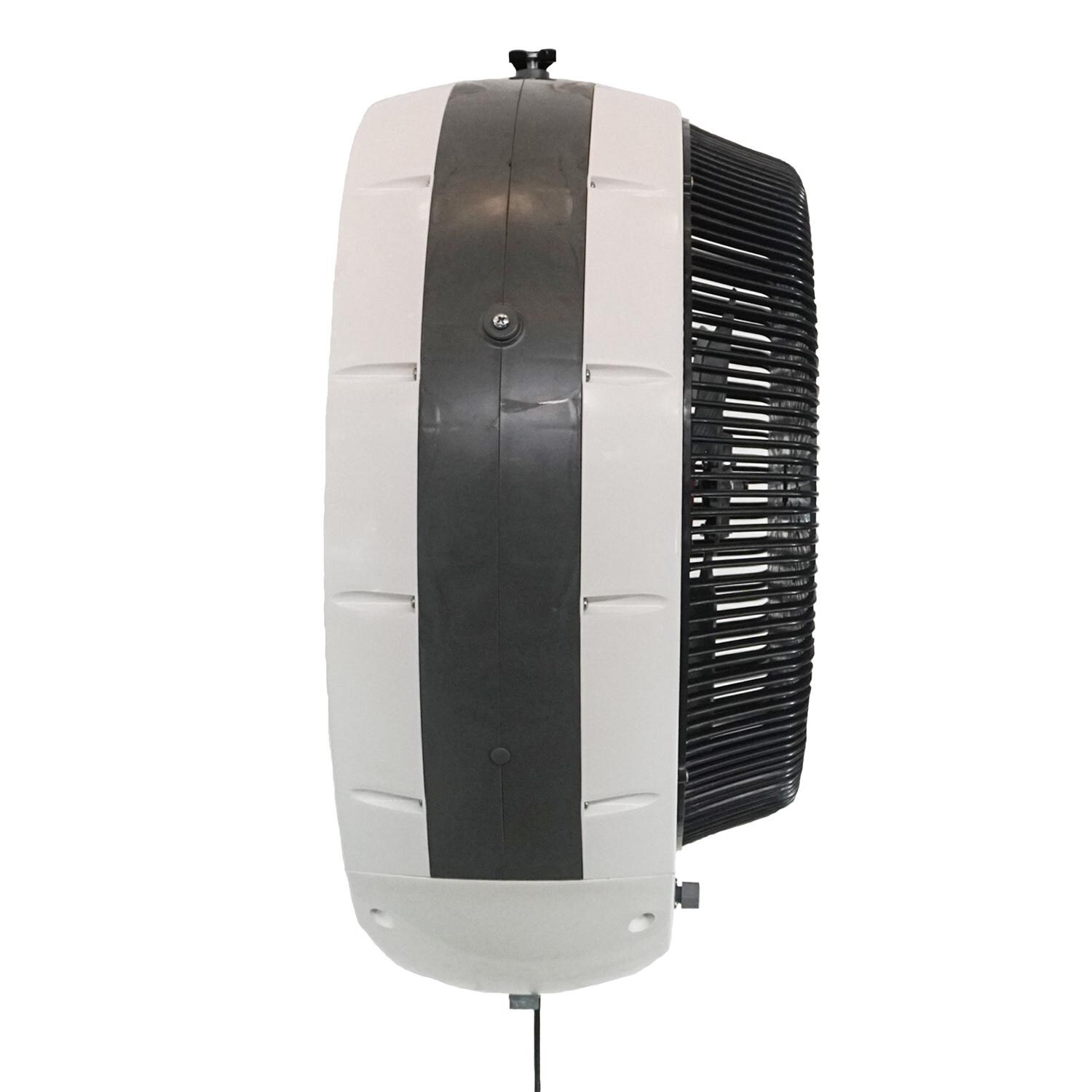 Ecojet by Joape LVP-030102 Cyclone Wall Mount Outdoor Misting Fan - White - Right Side View thumbnail