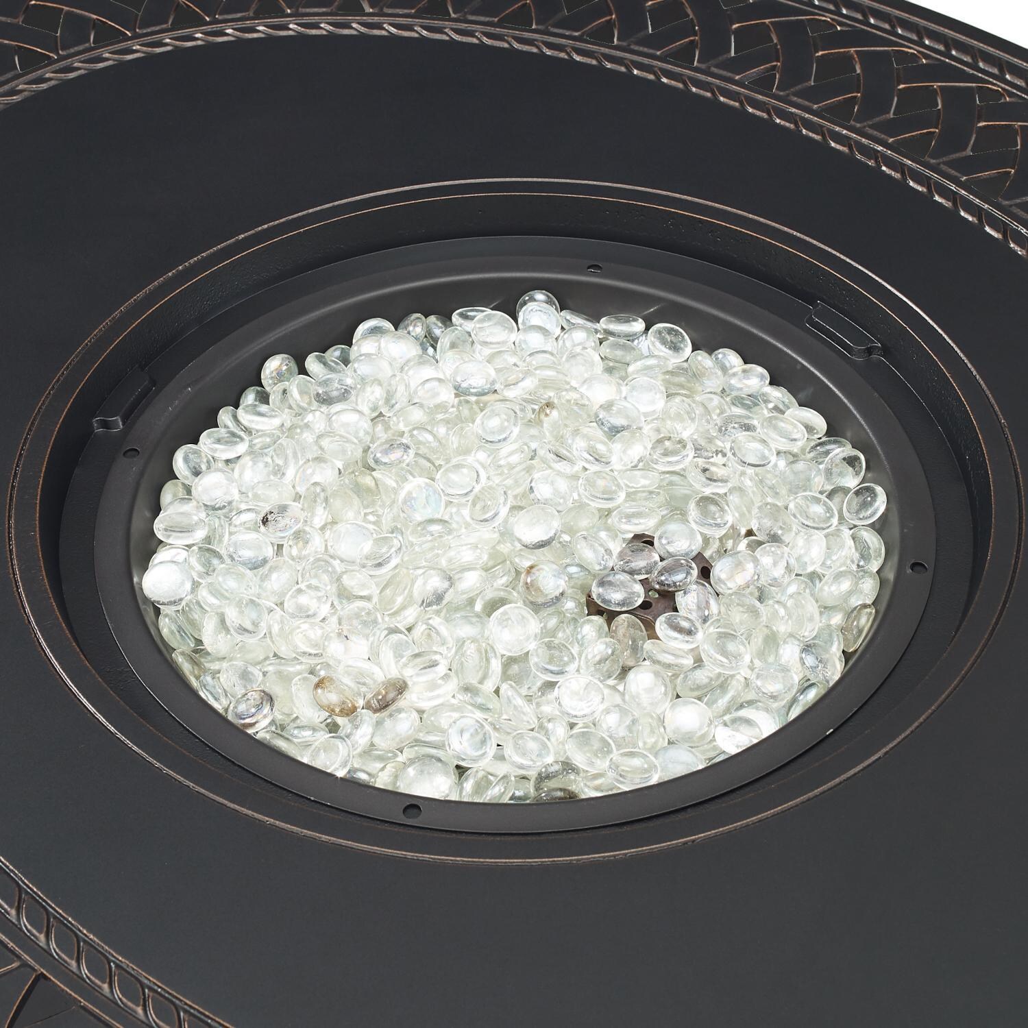 Ultimate Patio 63698-NG Palm Way 40-Inch Oval Aluminum Natural Gas Fire Pit - Burner thumbnail