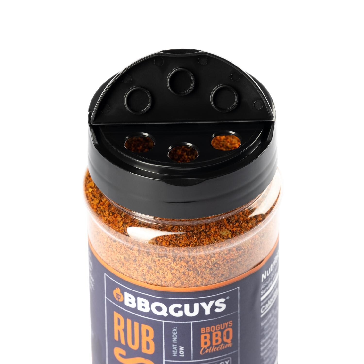 BBQGuys Signature x Spiceology BBQ-RB-TX-16 Texas Rub - 10 Oz. - Flip Top With Small Holes thumbnail