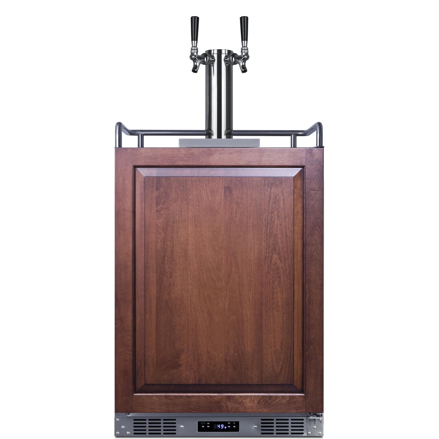 Summit SBC682PNRWKDTWIN 24-Inch 5.6 Cu. Ft. Built-In Wine Kegerator - Custom Panel thumbnail