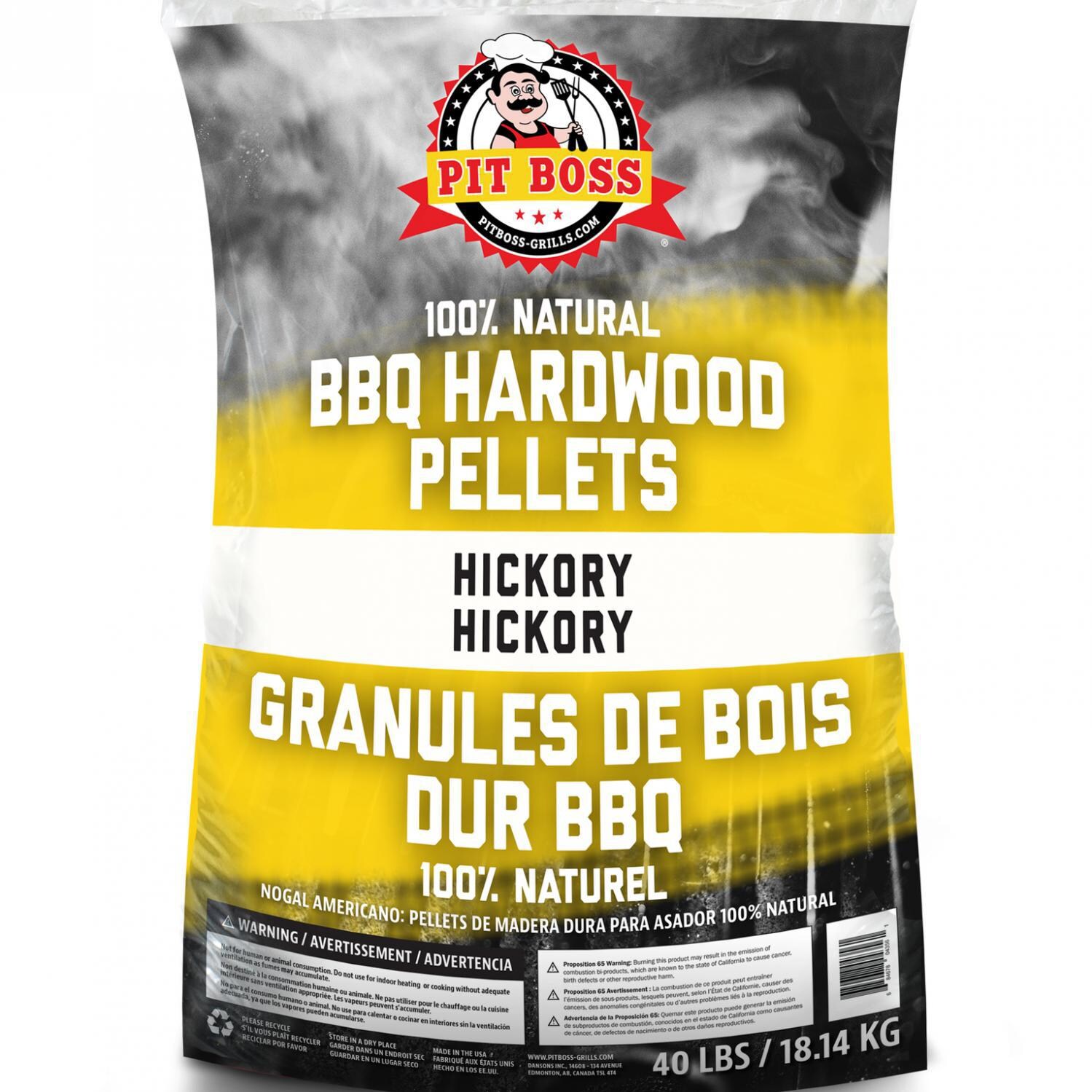 Pit Boss - 55436 - 40 Lbs. Natural Wood Pellets - Hickory thumbnail