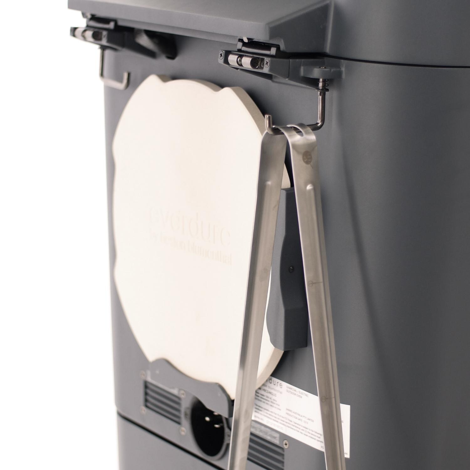 Everdure By Heston Blumenthal 4K 21-Inch Charcoal Grill & Smoker - Pizza Stone Storage Slot thumbnail