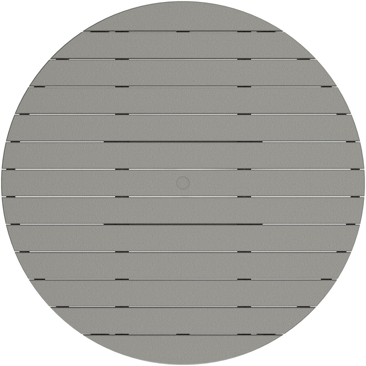 POLYWOOD 48-Inch Round Dining Table - White - Tabletop Detail (Slate Grey Finish Shown) thumbnail