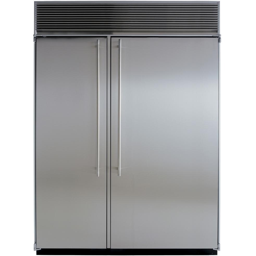 Marvel 60inch BuiltIn Side By Side Refrigerator Stainless Steel