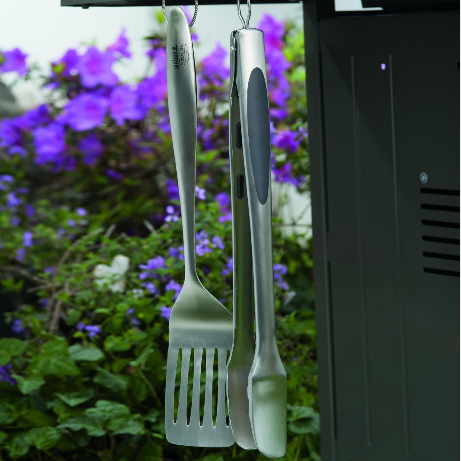 Weber 6707 Deluxe Stainless Steel BBQ Tool Set - 2-Pieces : BBQGuys