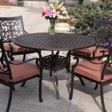Darlee St. Cruz 5 Piece Cast Aluminum Patio Dining Set With Round Table image