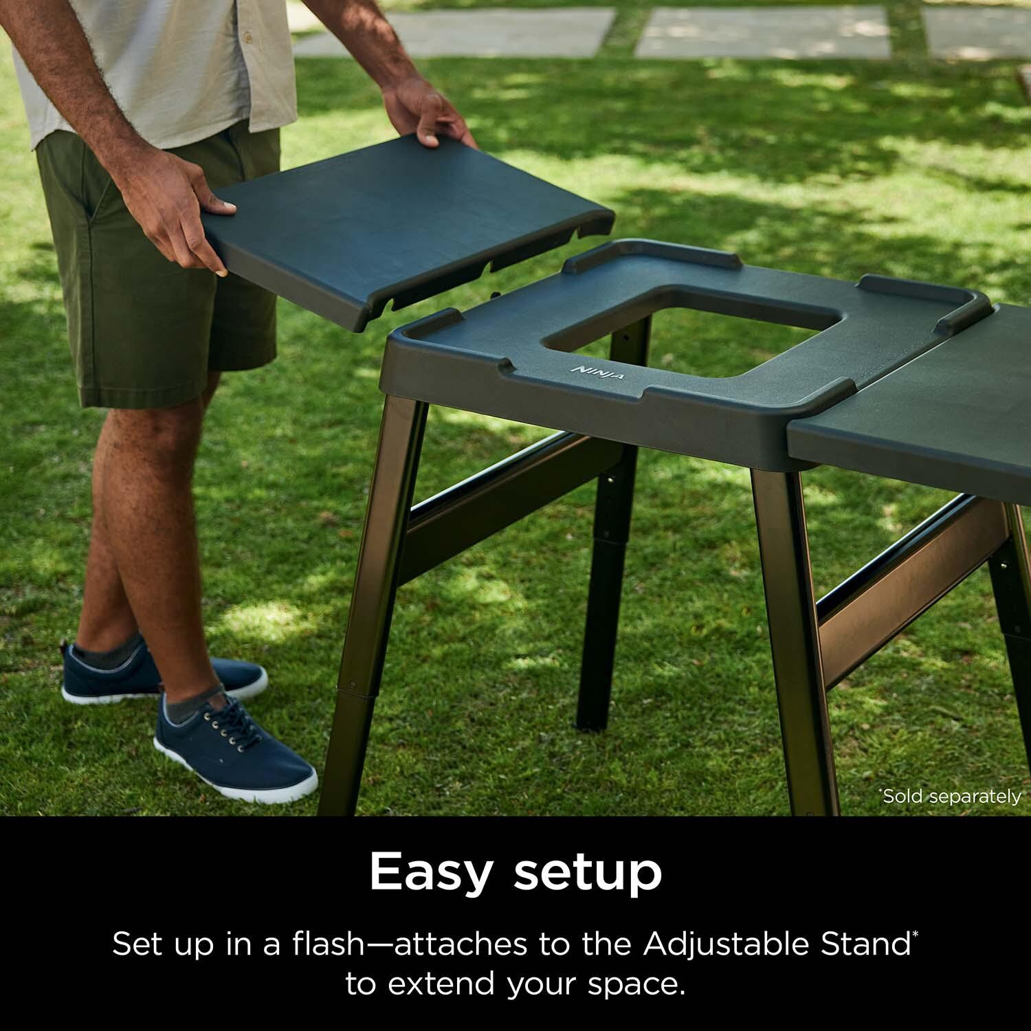 Ninja XSKUSSDTBL Woodfire Attachable Side Table - Easy to Set Up thumbnail