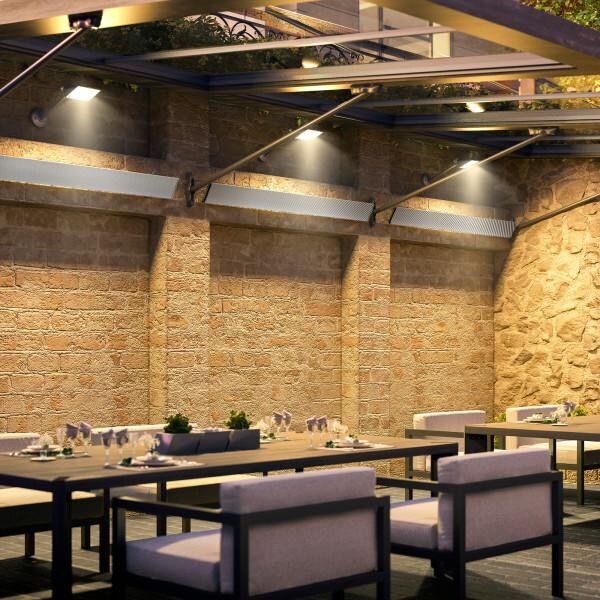 Dimplex X-DLW1500W12 DLW Series Radiant Heater - 120V - 1500W - White - Outdoor Dining Area thumbnail