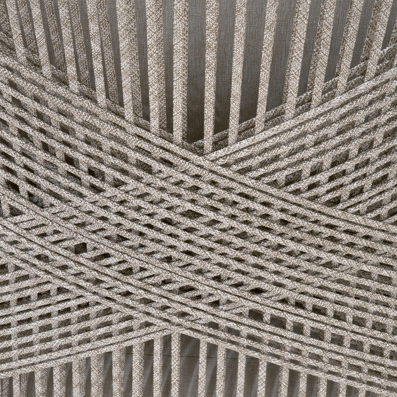Lakeview Peninsula Way Woven Rope Club Chair in Taupe & White - Rope Detail thumbnail