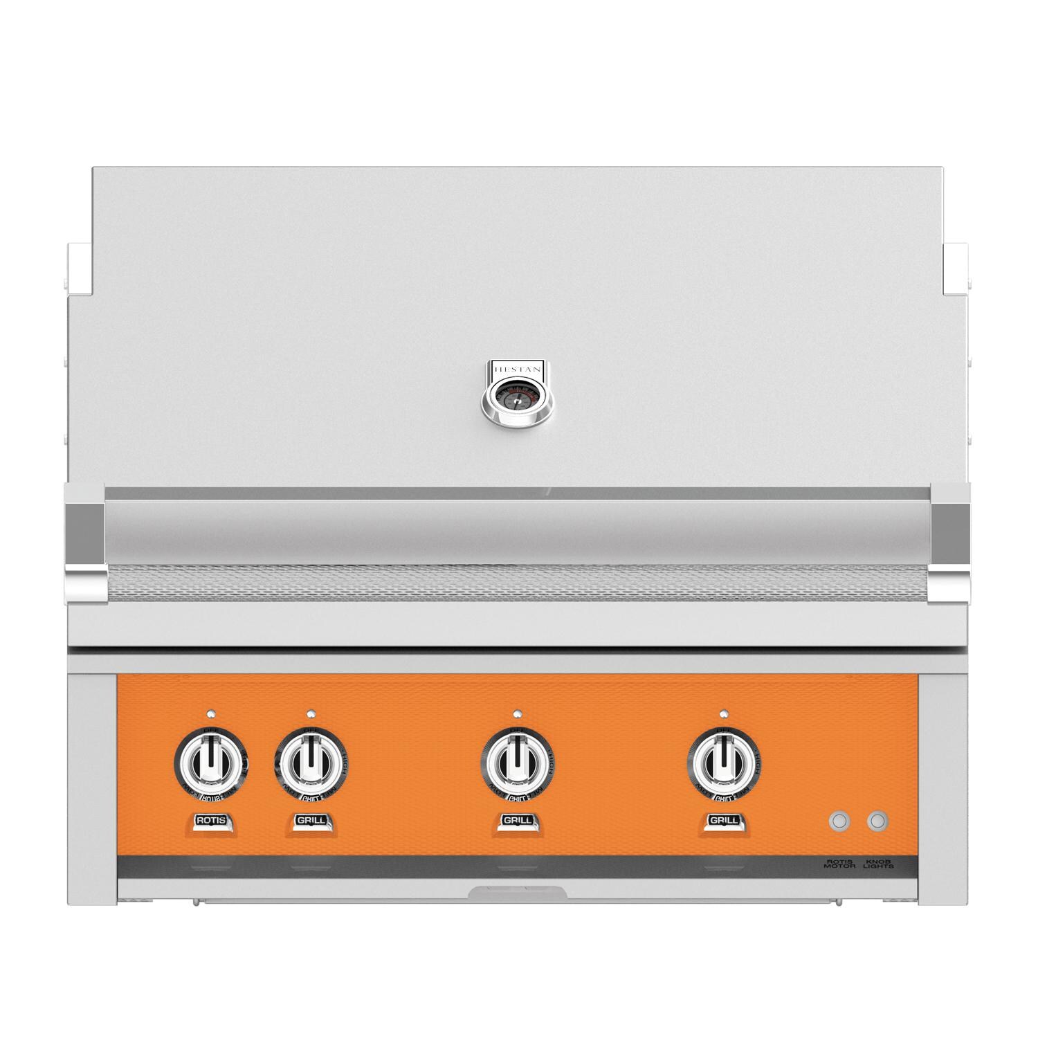 Hestan 36-Inch Built-In Natural Gas Grill W/ Rotisserie - Citra - GABR36-NG-OR thumbnail