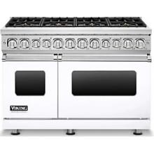 Viking Professional 7 Series 48-Inch 8 Burner Propane Gas Dual Fuel Range - White - VDR7488BWHLP image