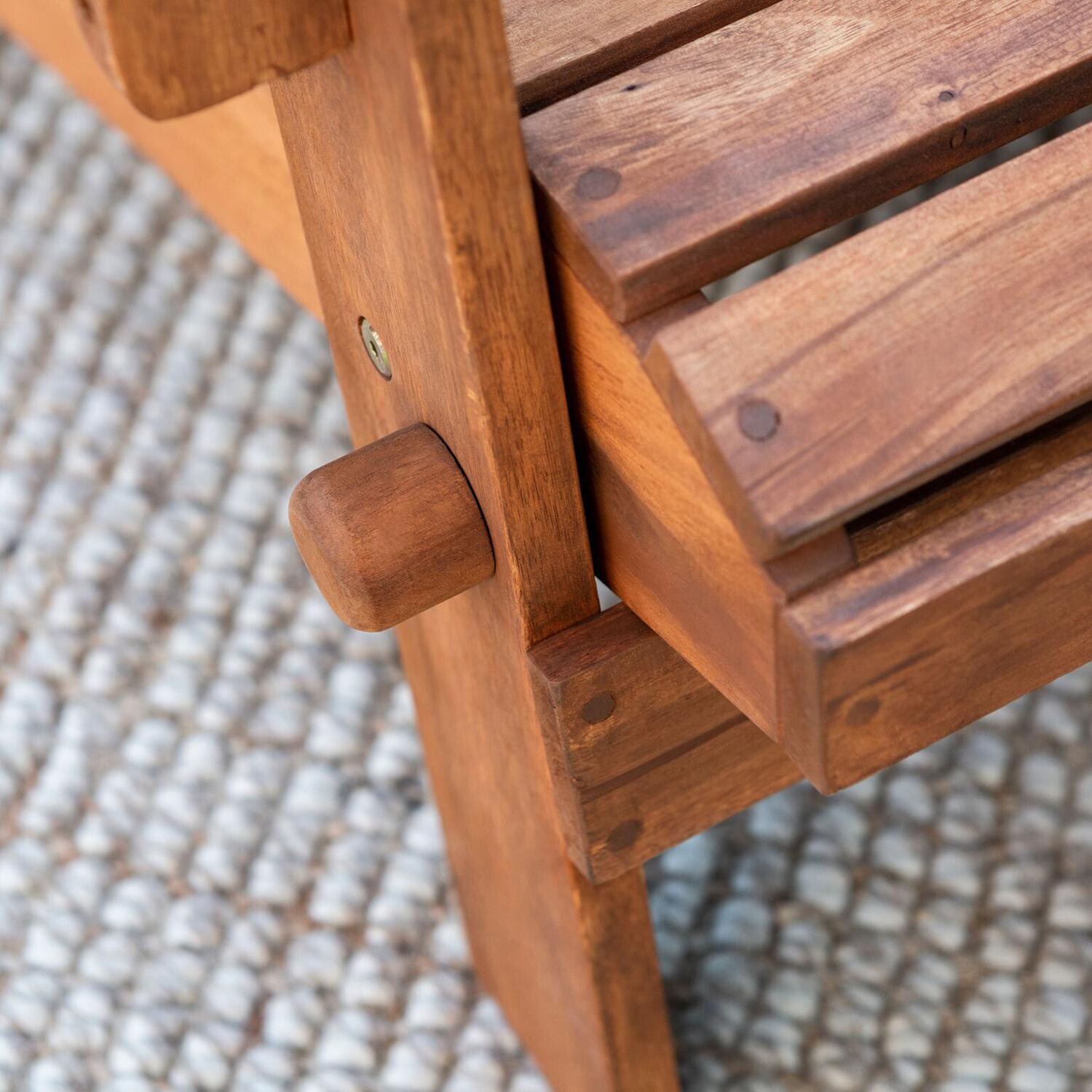 Ultimate Patio Folding Acacia Patio Adirondack Chair - Brown - Pin Detail thumbnail