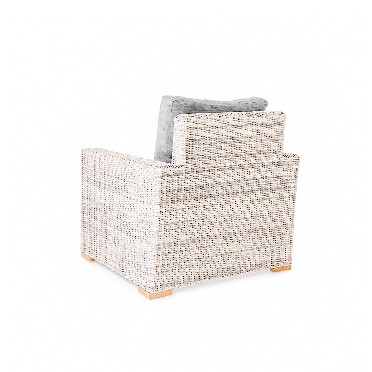 Teak + Table Oyster Bay Club Chair in Carbon - Back - White Background thumbnail