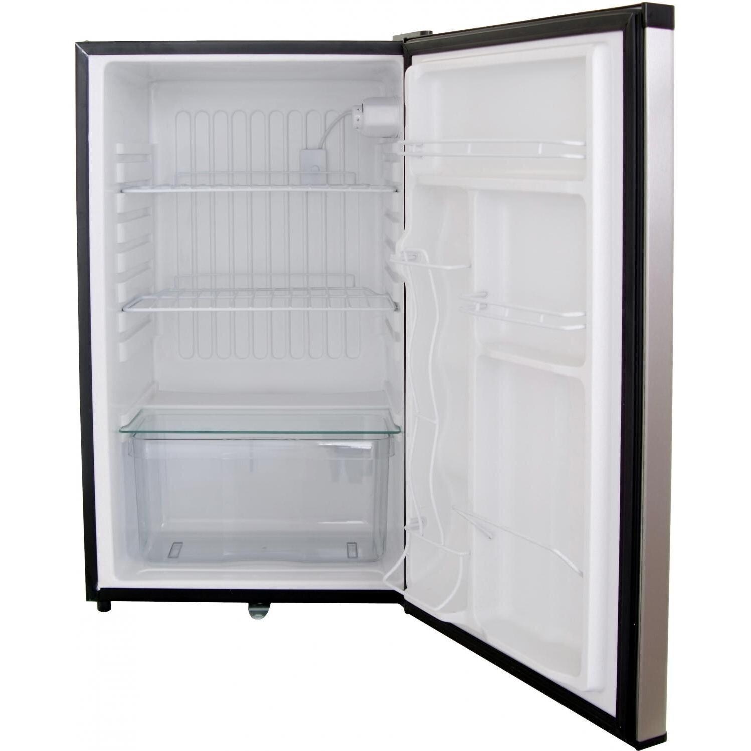 BBQ Guys 4.1 Cu. Ft. Capacity Stainless Steel Compact Refrigerator With