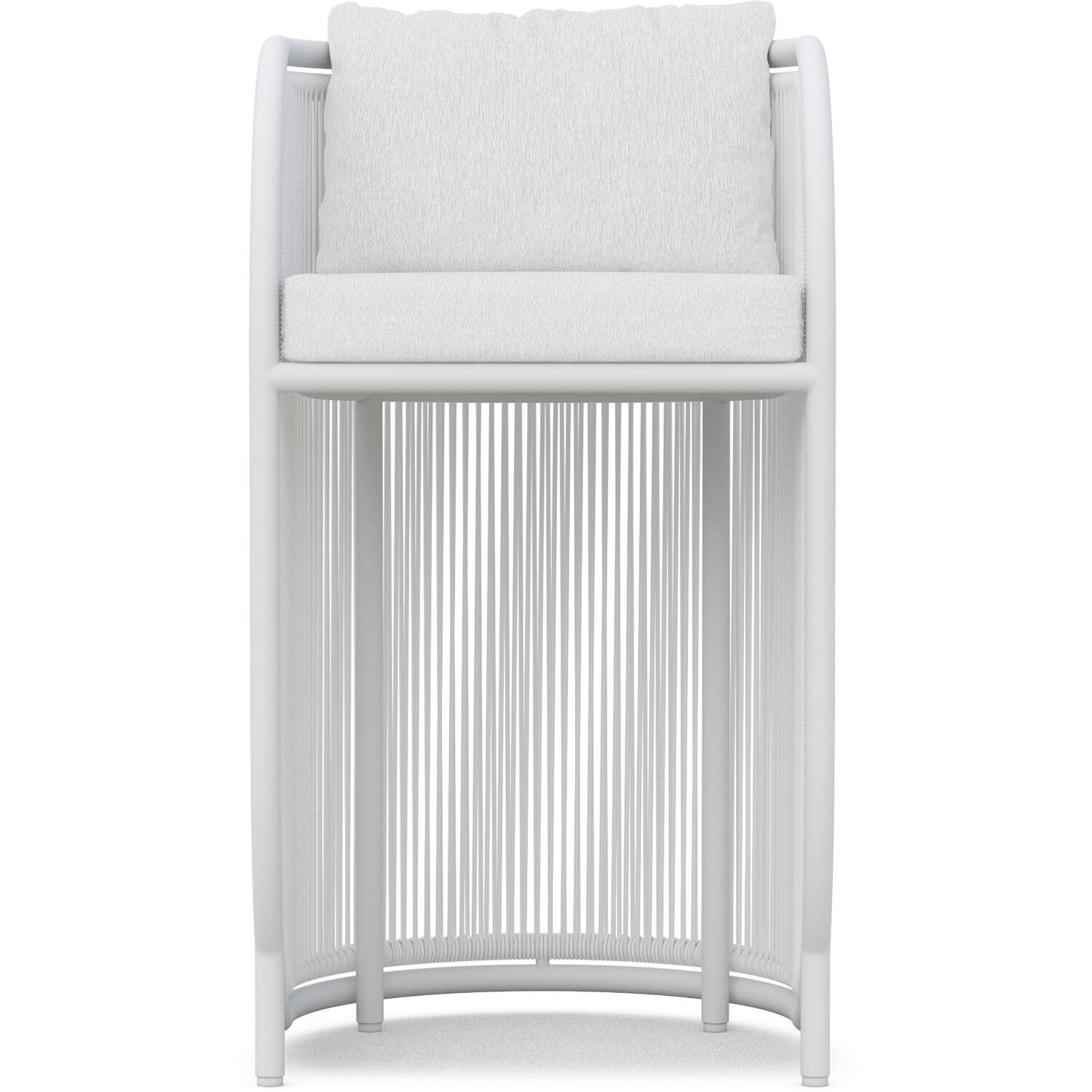 Azzurro Living Kamari Woven Rope Bar Stool in Sand/Cloud - Front - White Background thumbnail