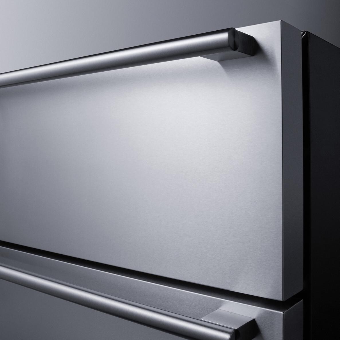 Summit SPR245OS3D 24 Inch 4.9 Cu. Ft. Built-In 3-Drawer Outdoor Refrigerator - Handles - Detail thumbnail