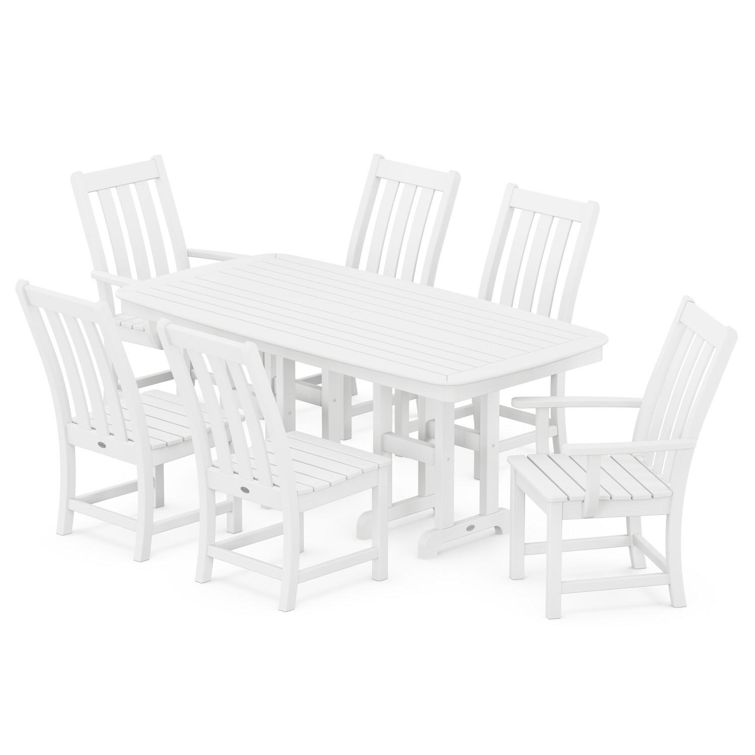 POLYWOOD PWS625-1-WH Vineyard 7-Piece Dining Set thumbnail