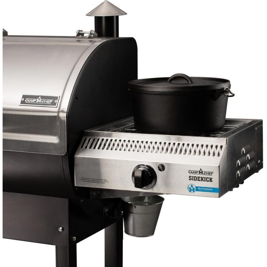 Camp Chef PG36WWSB + PG14 Woodwind Pro WiFi 36-Inch Pellet Grill With Propane Sidekick Griddle - Sidekick Dutch Oven On Top (Not Included) - White Background thumbnail