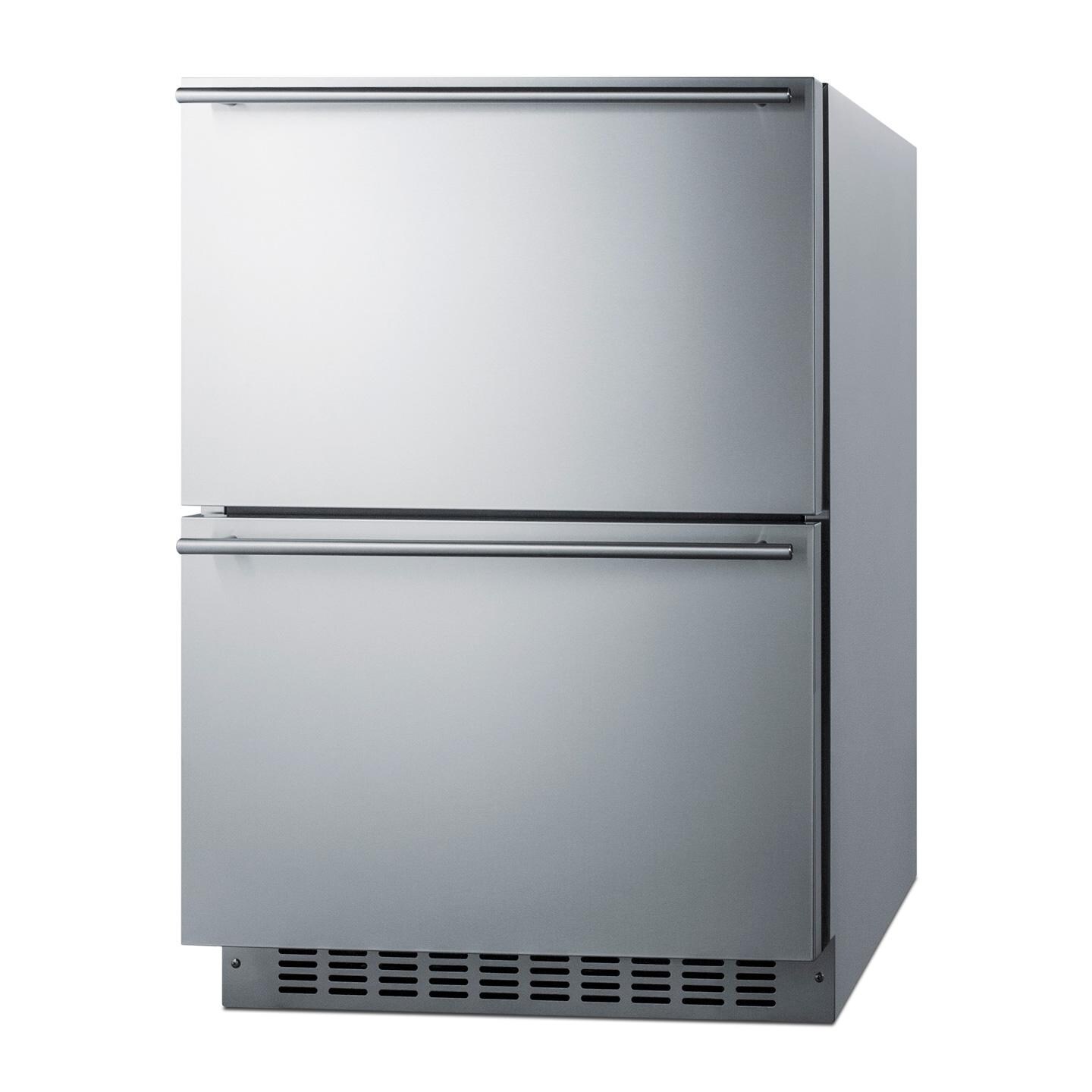Summit ADRD241CSS 24-Inch 3.7 Cu. Ft. 2-Drawer All-Refrigerator - SS Door & Handle - Angled thumbnail