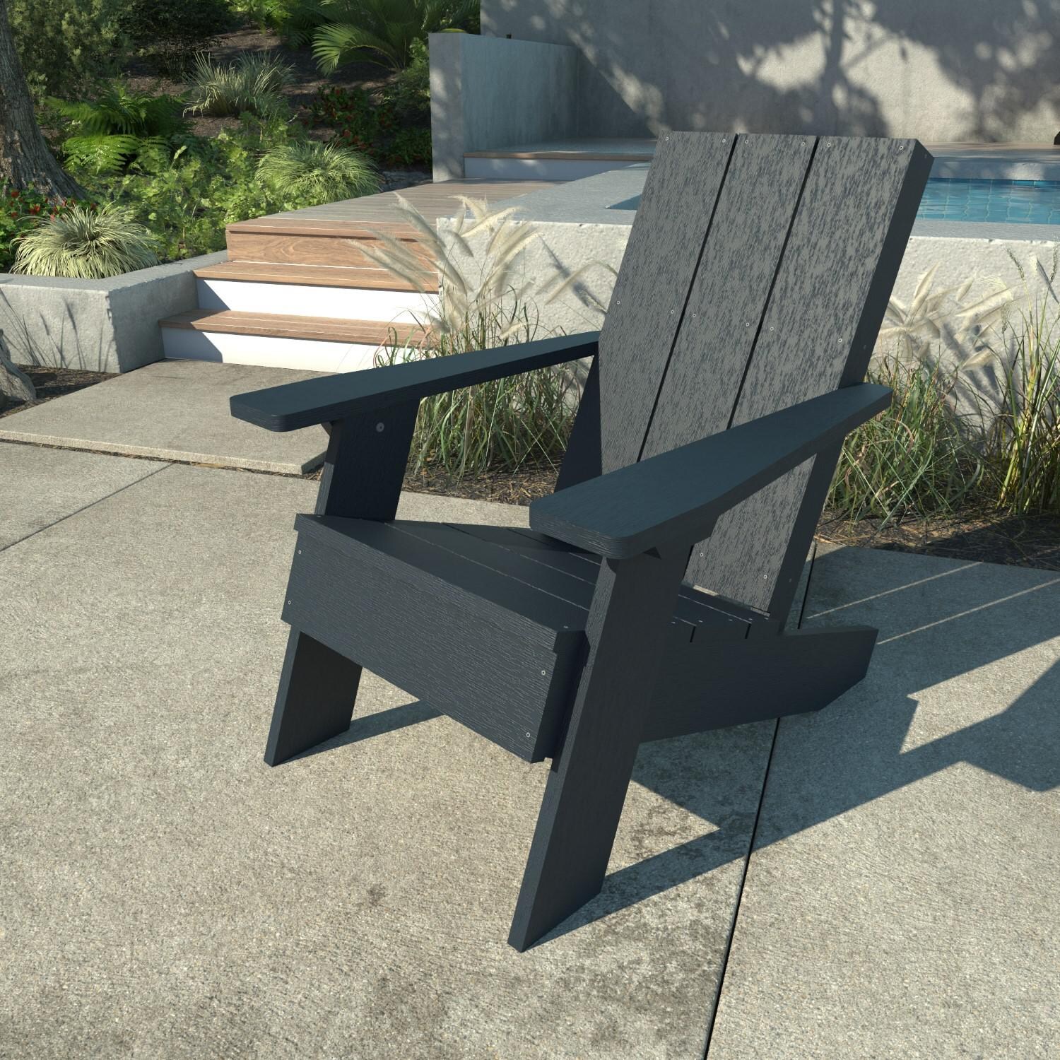 Lakeview Classical Cove Modern Adirondack Chair - Federal Blue