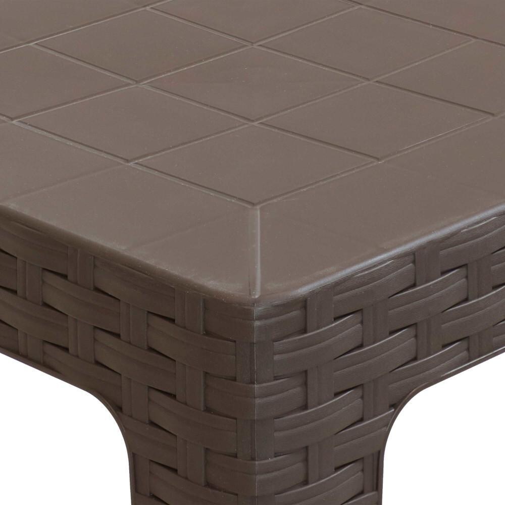 Ultimate Patio Brown 18-Inch Square Patio Side Table - Table Detail thumbnail