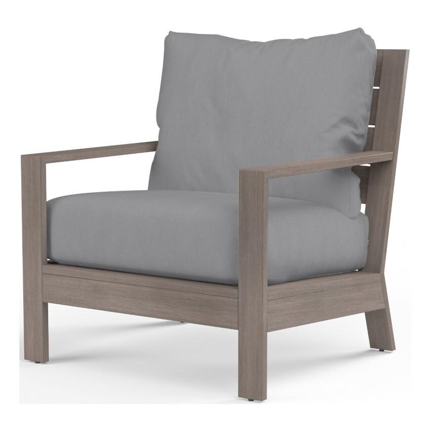 Laguna Aluminum Club Chair in Driftwood/Canvas Granite by Sunset West