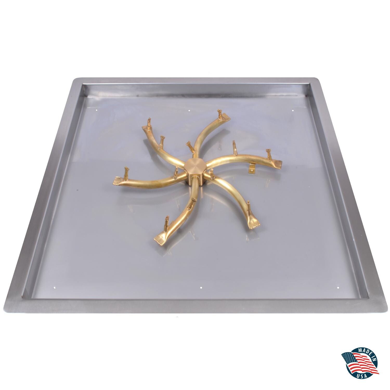 24 inch S Bullet Burner with Square Aluminum Drop in Pan thumbnail