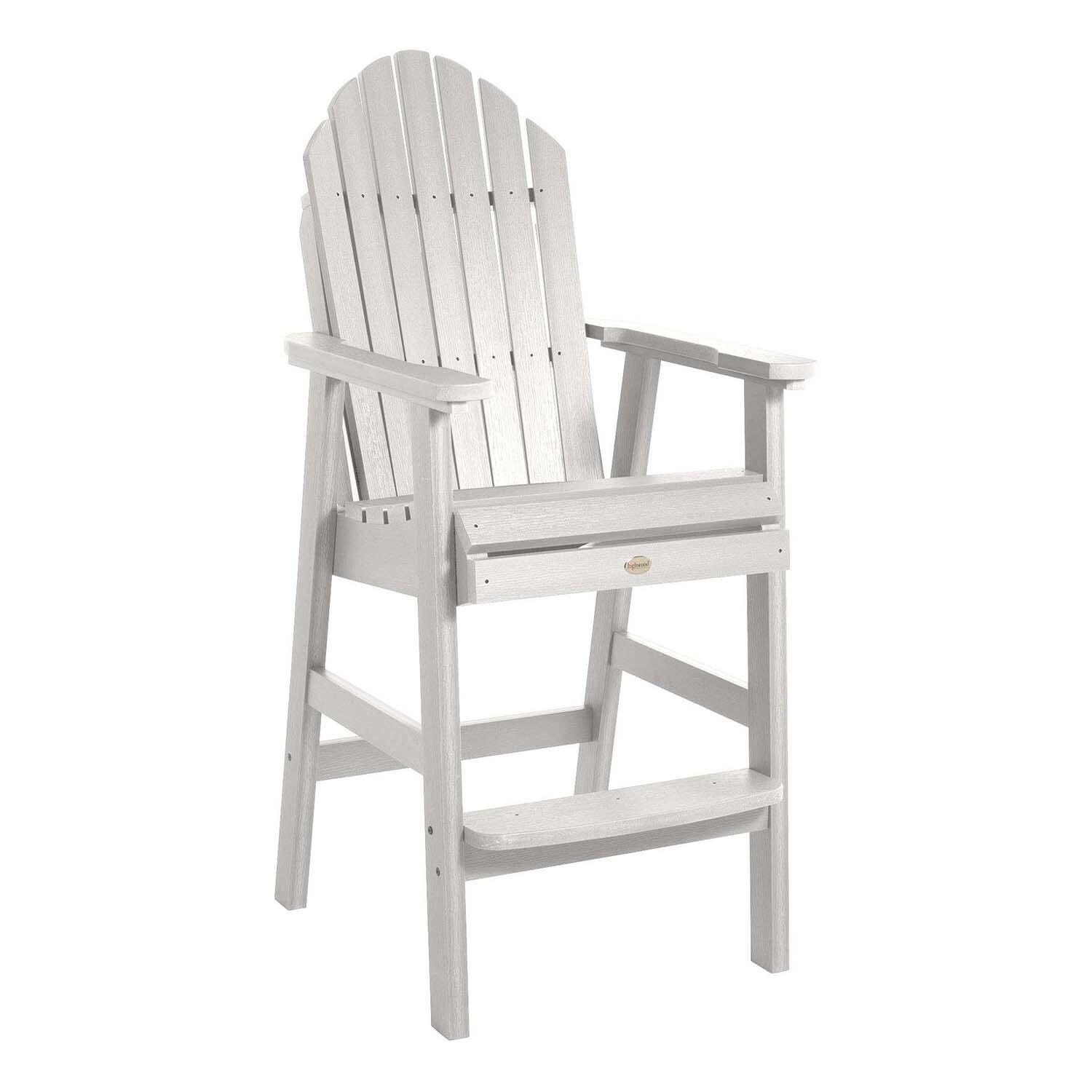 Dream Bay Polyresin Bar Stool in White By Lakeview Outdoor Designs - White Background thumbnail