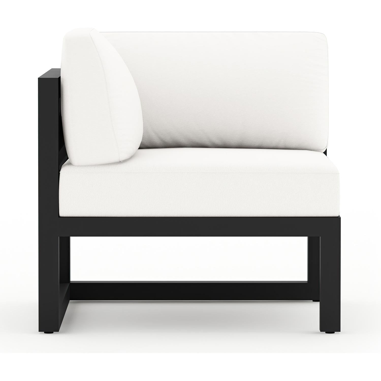Lakeview Outdoor Designs Misty Cove Aluminum Corner Section in Black/Canvas Natural by - MSTYCV-BK-CS-CN