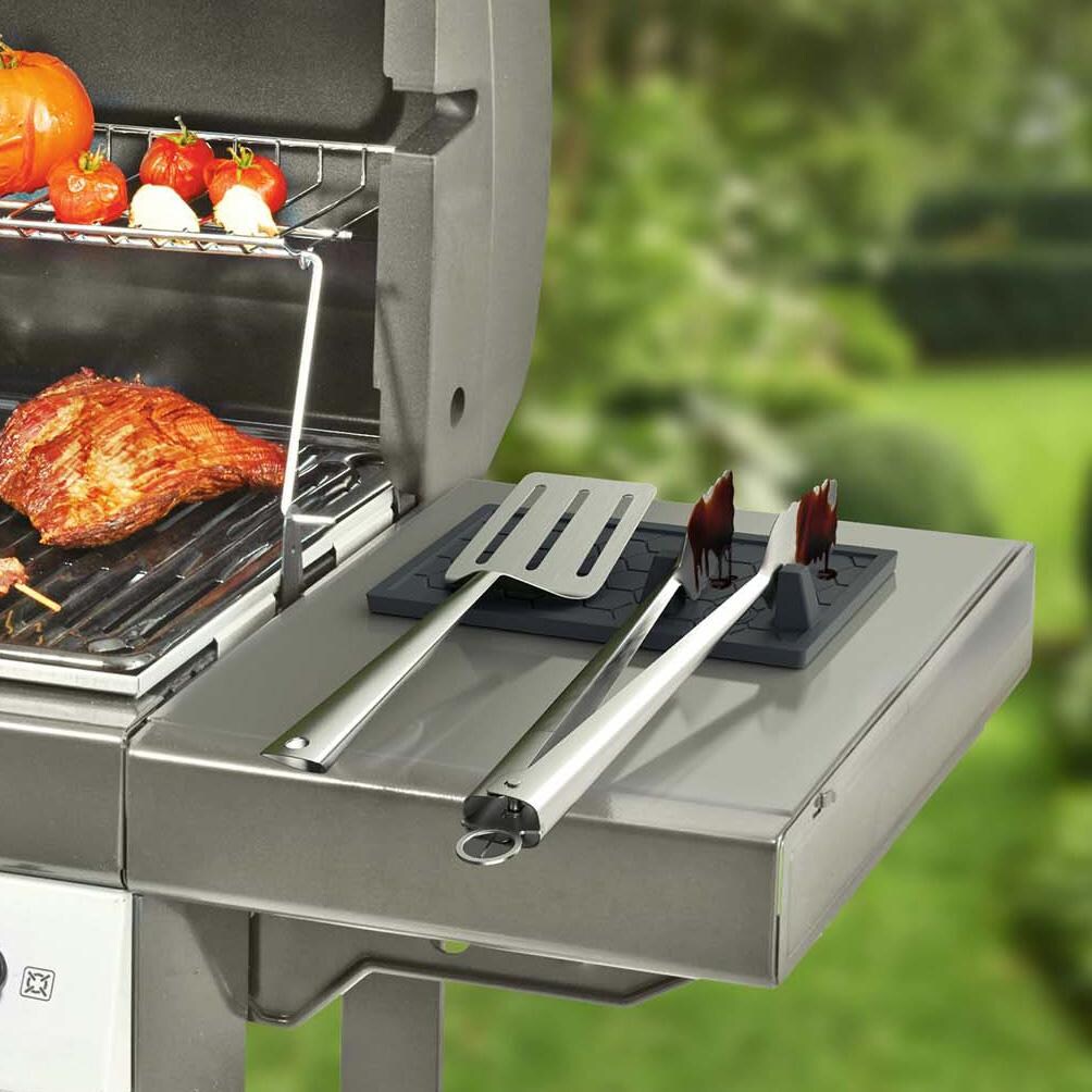 Outset  76652 Silicone Grill Mat/Tong holder - Lifestyle thumbnail