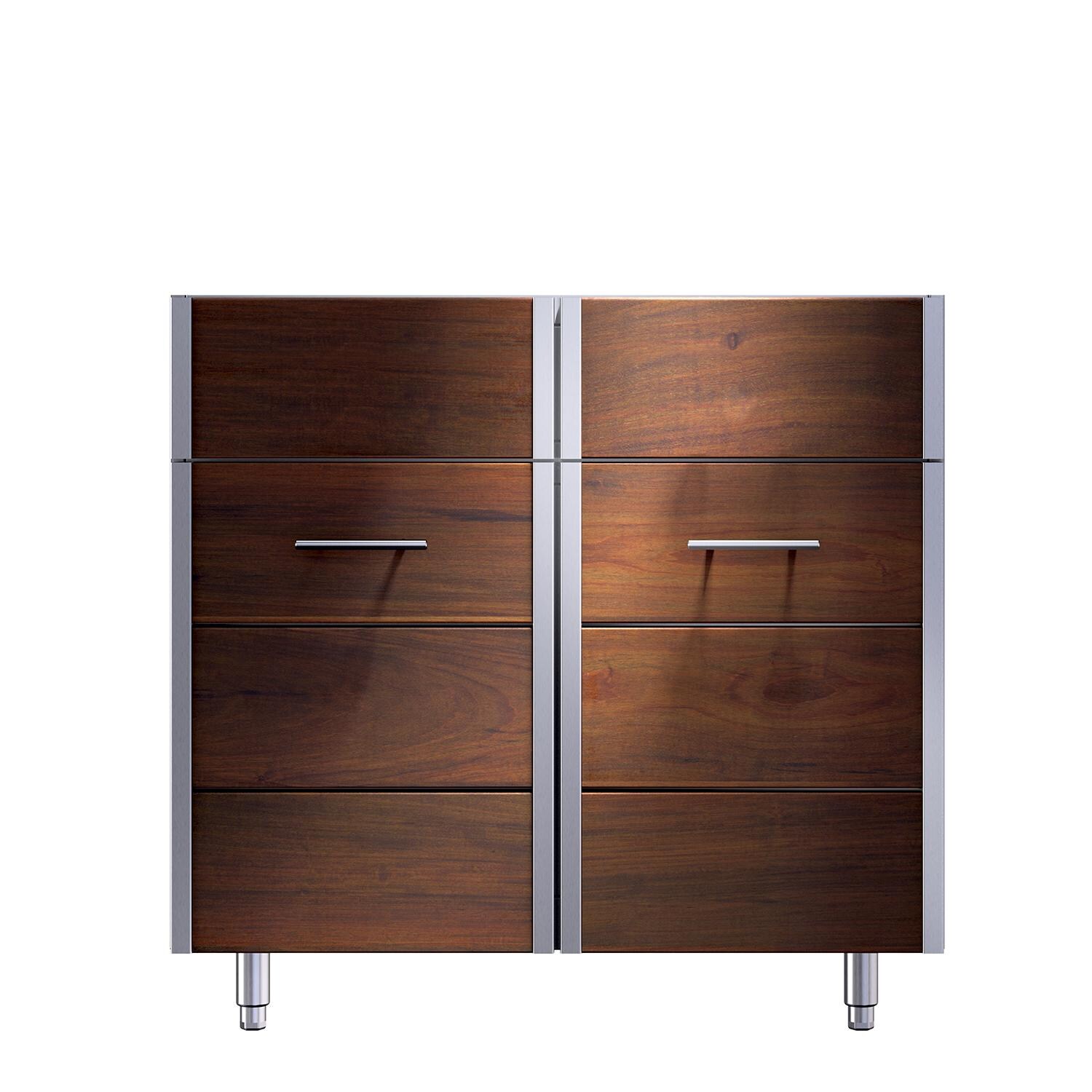 Kalamazoo Arcadia 36 Inch Sink Cabinet - Two Doors - Ipe Finish - 364 - KD-36-SNK-IPE-S4