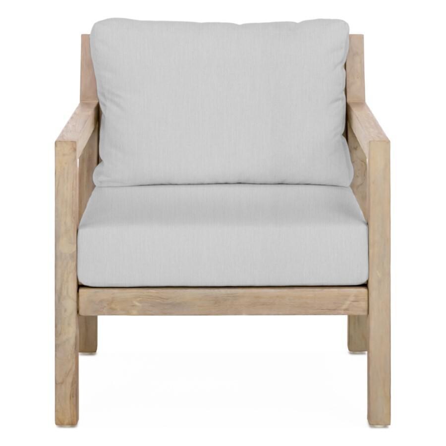 Monday Brushed Teak Patio Club Chair in Granite By Teak + Table