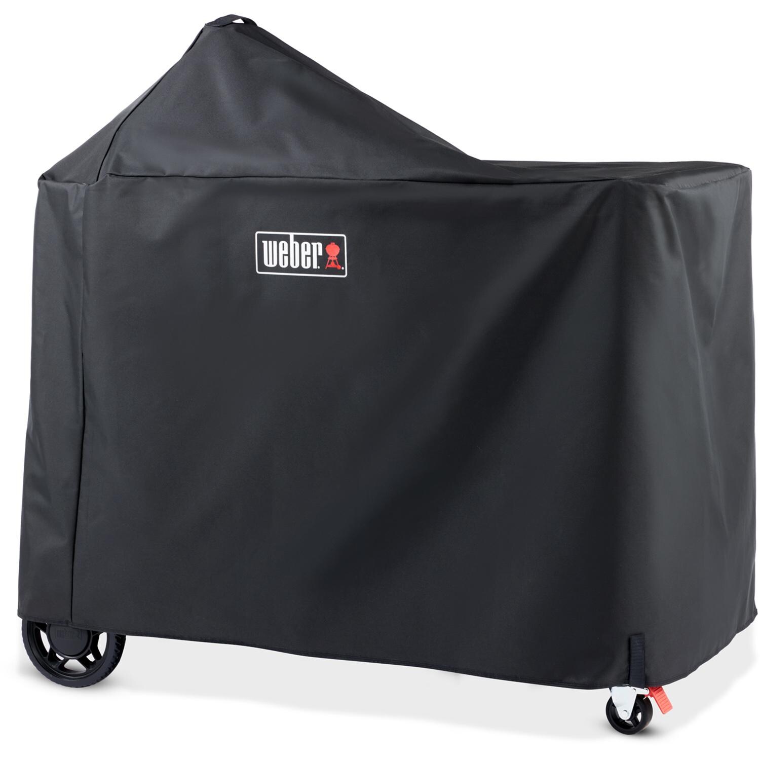 Weber 3401382 Polyester Premium Grill Cover for Performer Premium & Performer Premium Smart 22-in Grills - Angled Right - White Background thumbnail