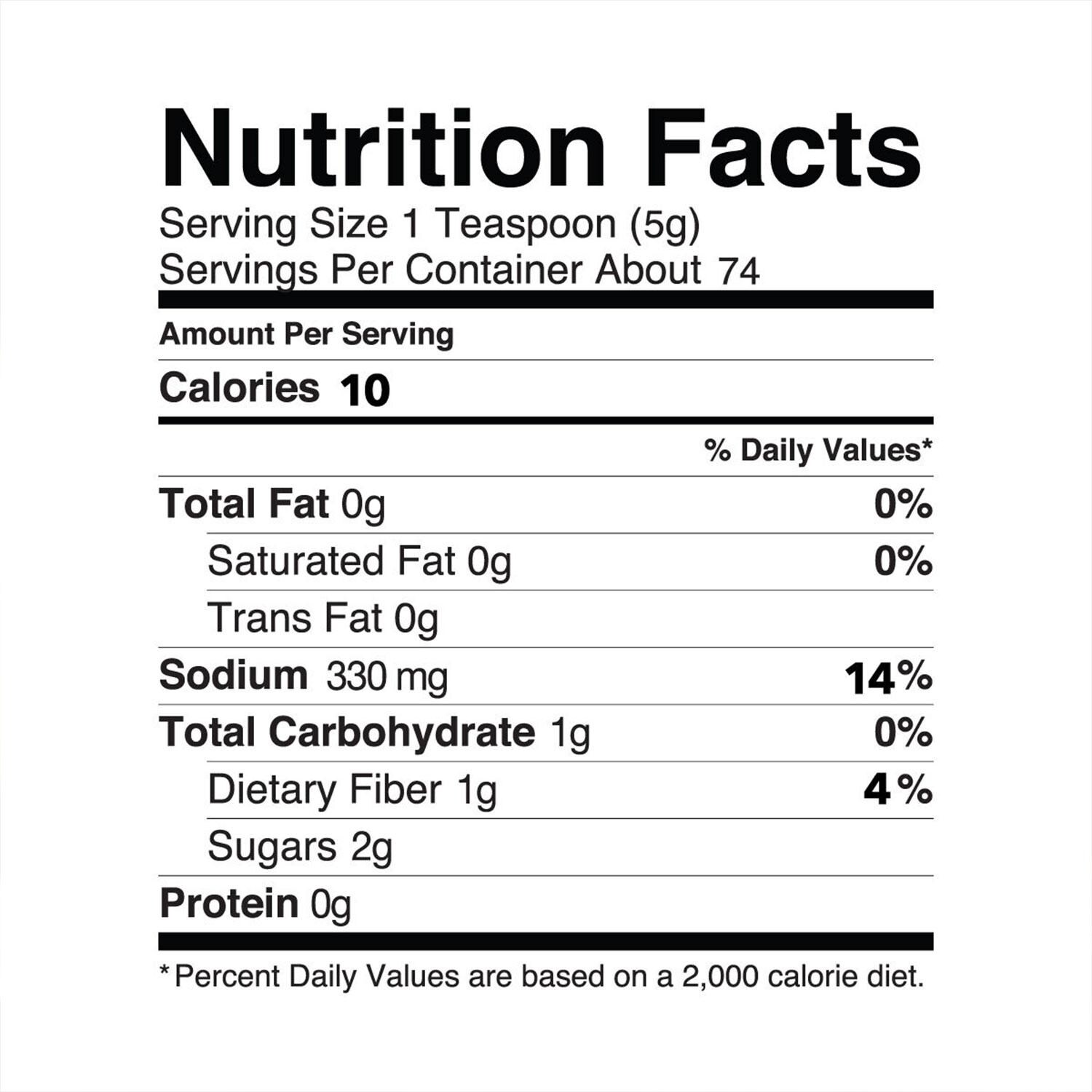 recteq RT-RSBDL BBQ Rub & Sauce Seasoning Bundle - Loco Gringo Seasoning - Nutrition Facts - Detail thumbnail