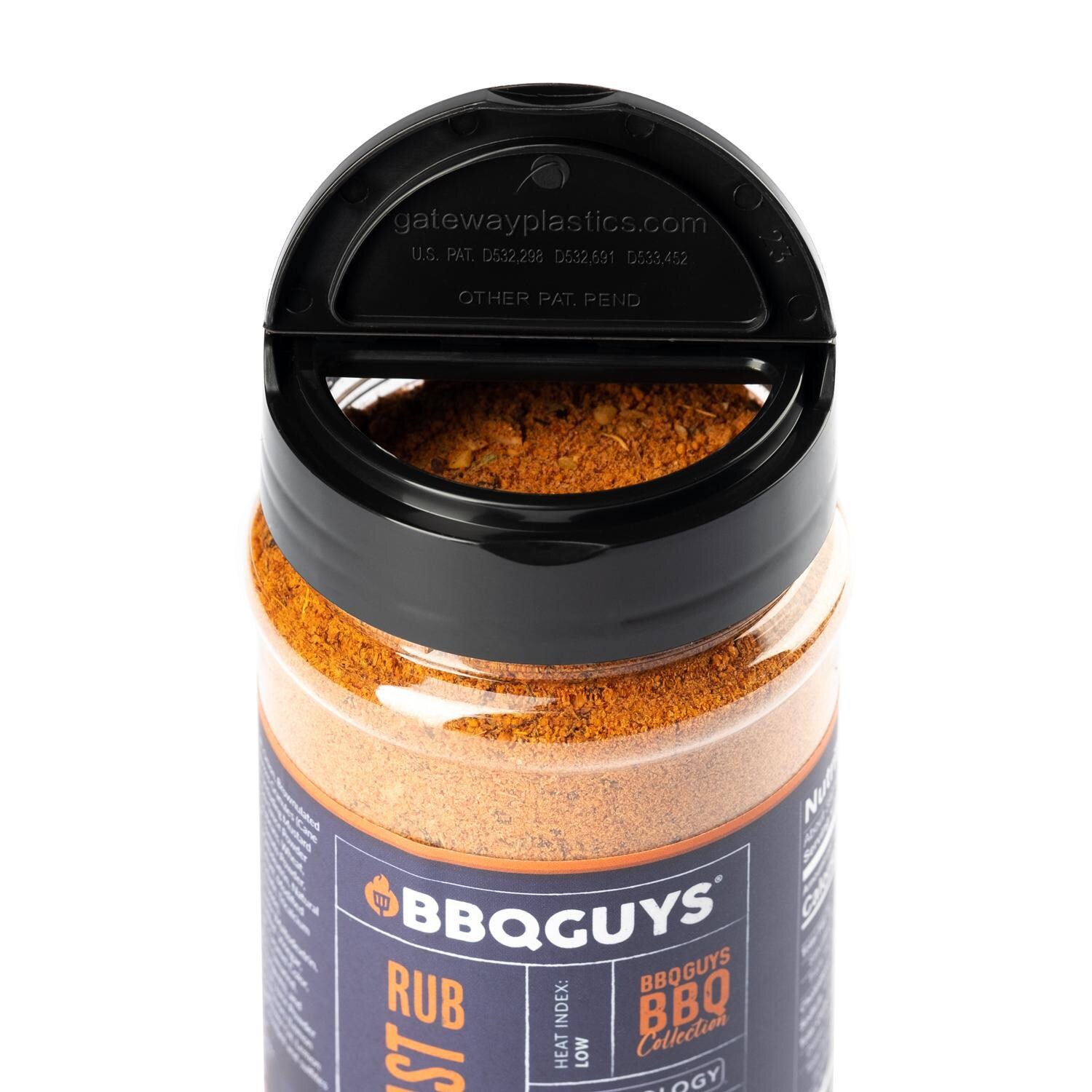 BBQGuys Signature x Spiceology BBQ-RB-WC-16 West Coast Rub - 11 Oz. - Flip Top With Large Holes thumbnail