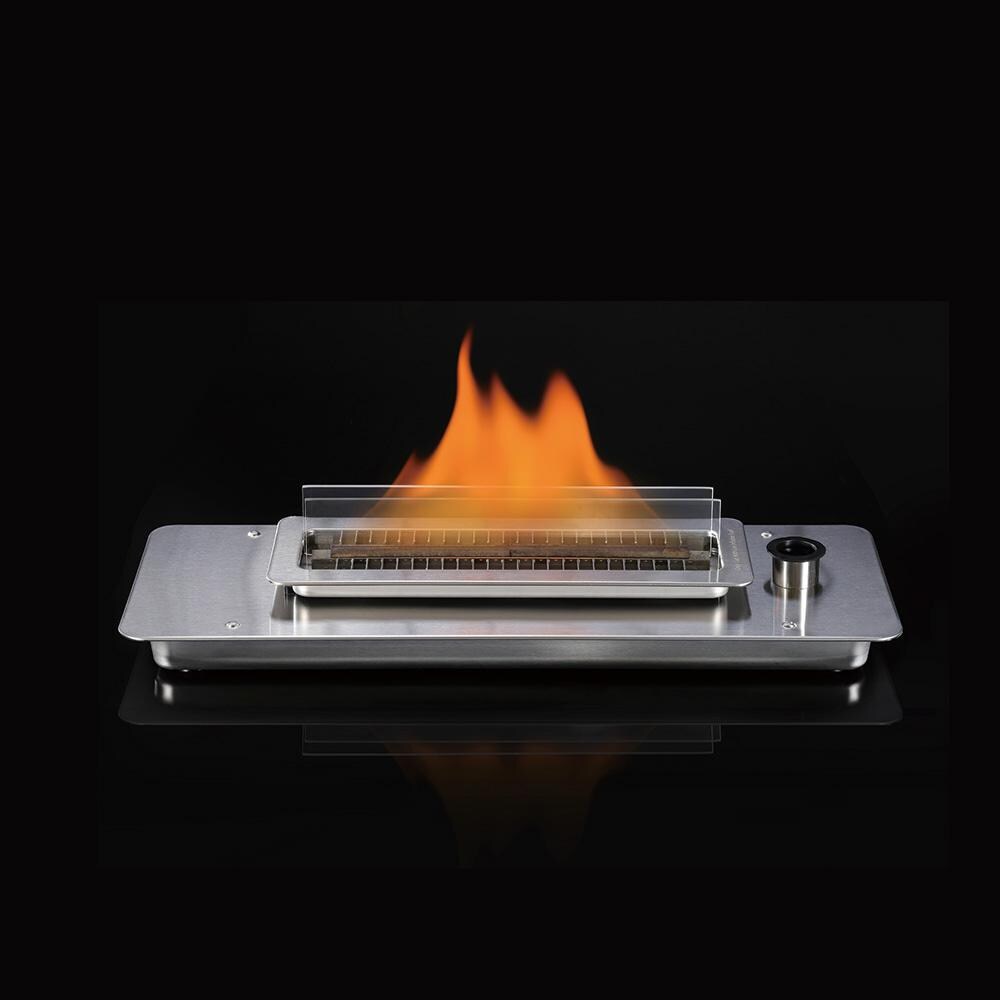 Lovinflame - 425006 + 425010 (2) - Stainless Steel Burner Insert w/ Fuel - Dark Background thumbnail