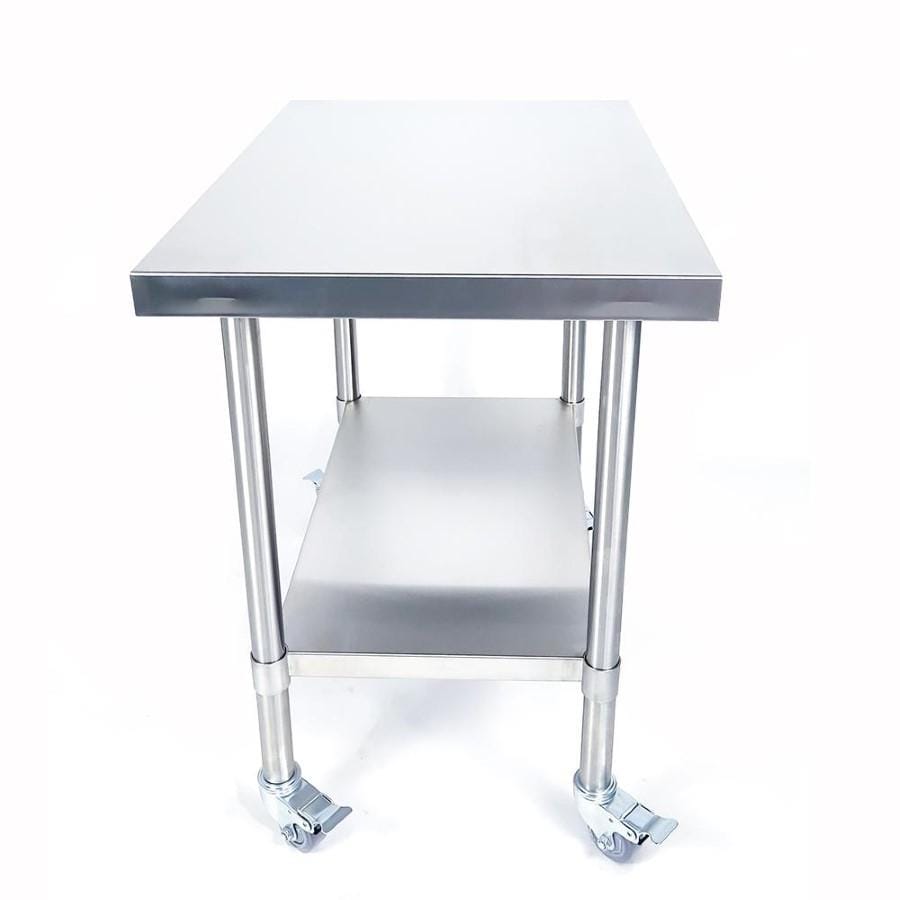 Tagwood BBQ BBQ10SS Stainless Steel Working Table - End View - White Background thumbnail